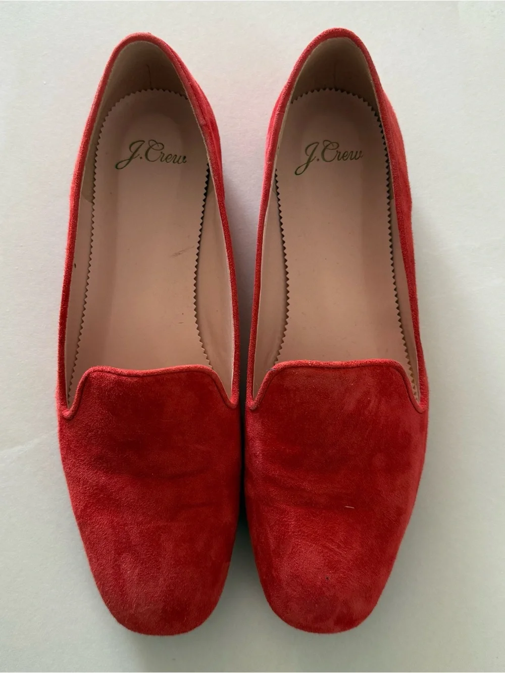 J. Crew Women's Coral orange Suede Slip-On Loafers